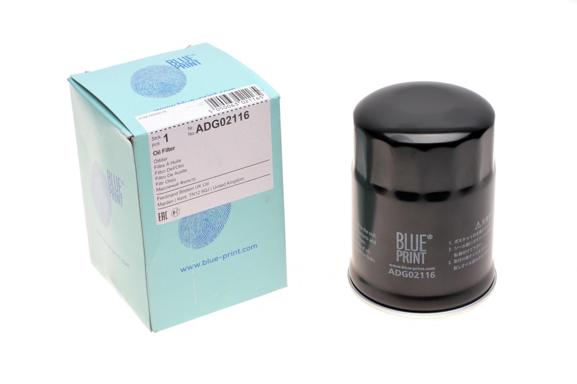 Фильтр масляный BLUE PRINT для Hyundai Tucson/Santa Fe/Kia Sportage 2,0 CRDi 04- (ADG02116)