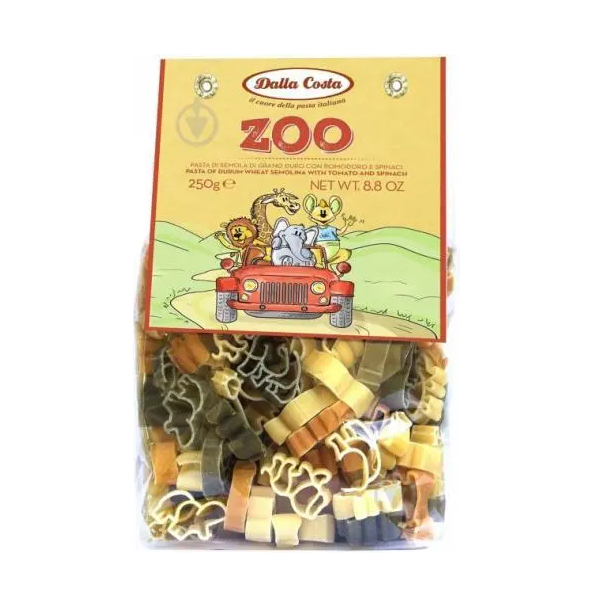 Макароны Dalla Costa Зоопарк со шпинатом и томатом 250 г (1633516558) Макароны Dalla Costa Зоопарк со шпинатом и томатом 250 г (1633516558)