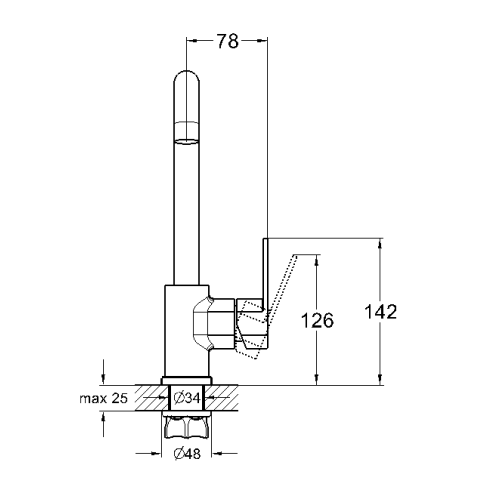 Смеситель для кухни Zegor GAB4-А136 однорычажный - фото 2 Смеситель для кухни Zegor GAB4-А136 однорычажный - фото 2