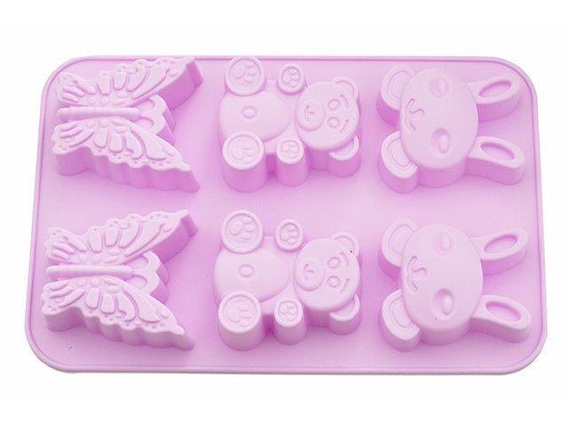 Форма для кексов Fissman Зайчик/Медведь/Бабочка Розовый (BW-6646.6)