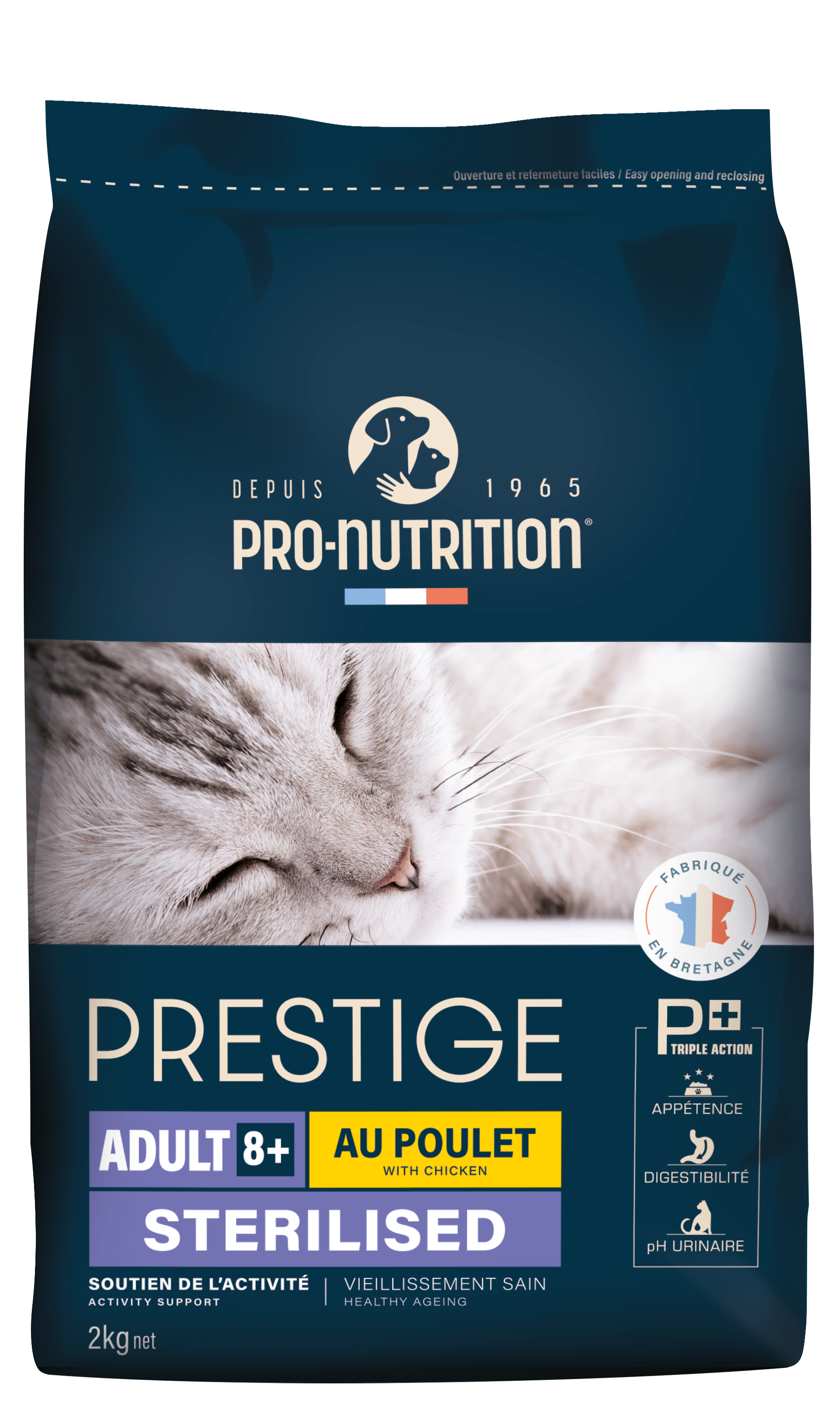 Корм сухой полнорационный для взрослых стерилизованных кошек Pro-Nutrition Flatazor Prestige Cat 8+ Sterilized старше 8 лет 2 кг