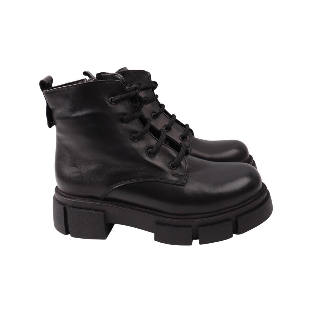 Ботинки женские Euromoda из кожи р. 39 Черный (487-22ZHC)