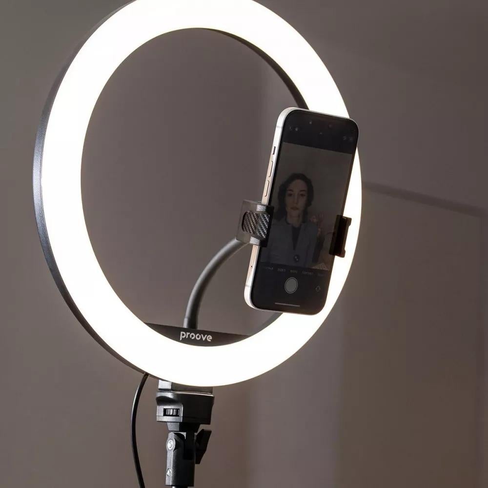 Кольцевая лампа со штативом Proove Halo LED RGB 25 см Black (PLRL10100401) - фото 5 Кольцевая лампа со штативом Proove Halo LED RGB 25 см Black (PLRL10100401) - фото 5