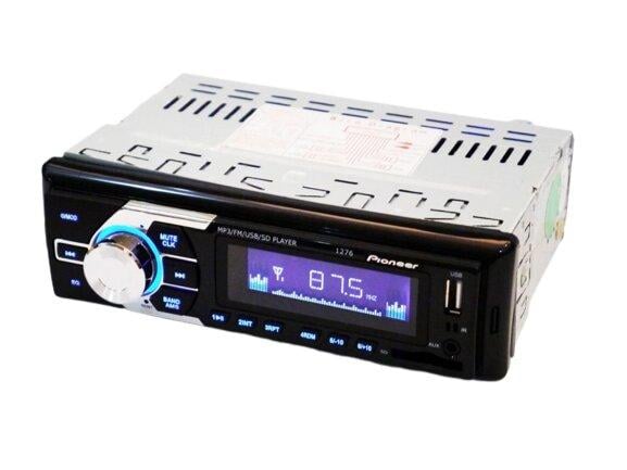 Автомагнитола Pioneer 1276 MP3/SD/USB/AUX/FM Черный (1276_437)