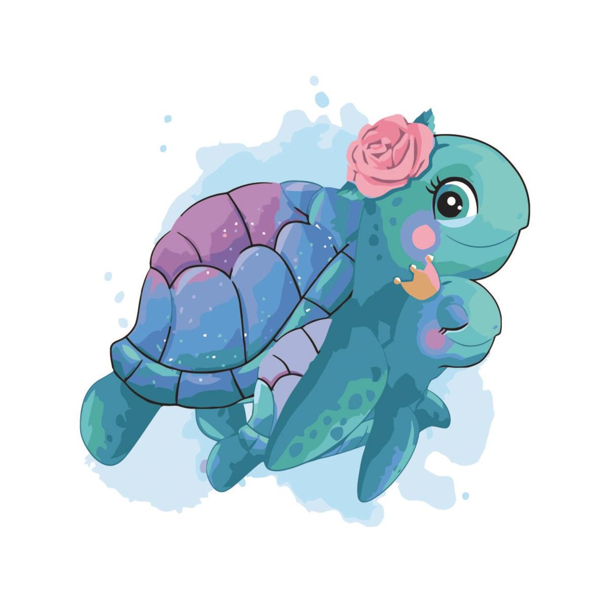 Картина по номерам Strateg Принцессы черепахи 30x40 см (SS-6407)