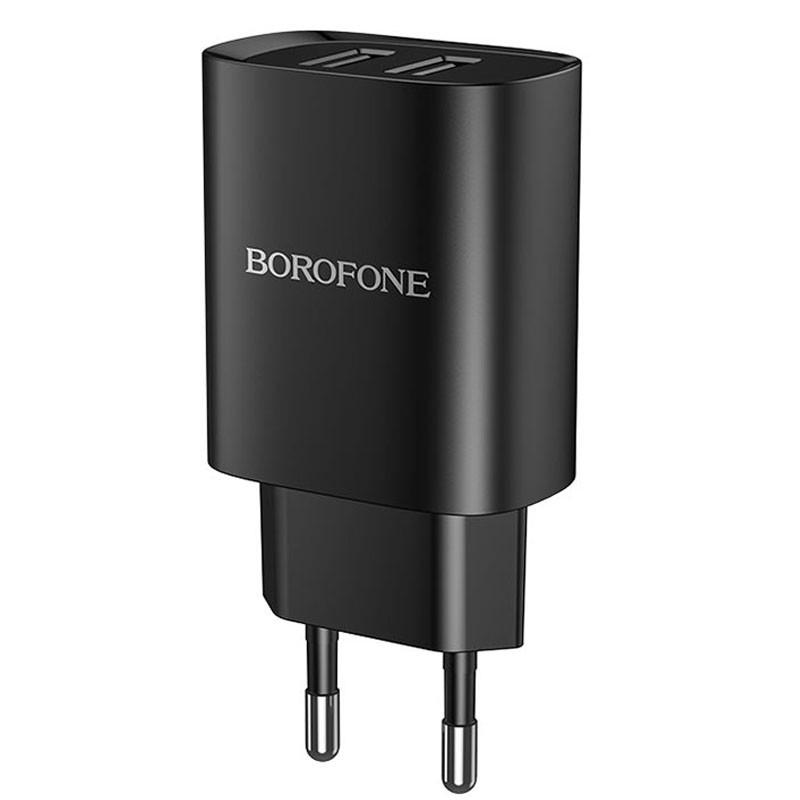 Зарядное сетевое устройство универсальное Borofone BN2 2USB 2,1A Black Зарядное сетевое устройство универсальное Borofone BN2 2USB 2,1A Black