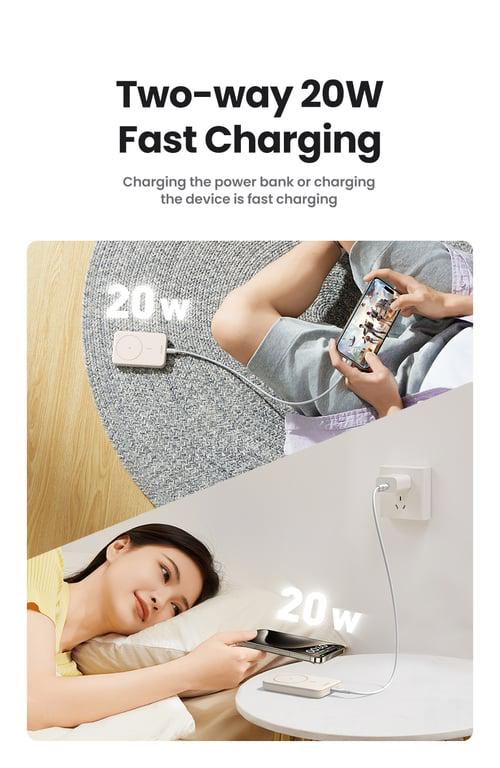 Повербанк Ugreen PB561 10000 mAh 20W Beige (25208) - фото 10 Повербанк Ugreen PB561 10000 mAh 20W Beige (25208) - фото 10