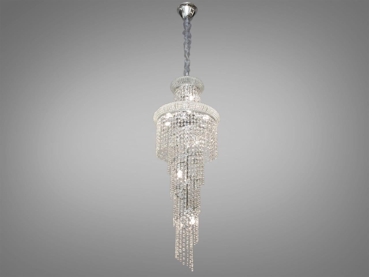 Люстра кришталева для ресторану FH-28908-400x1000HR-LS Хром (1913588777)