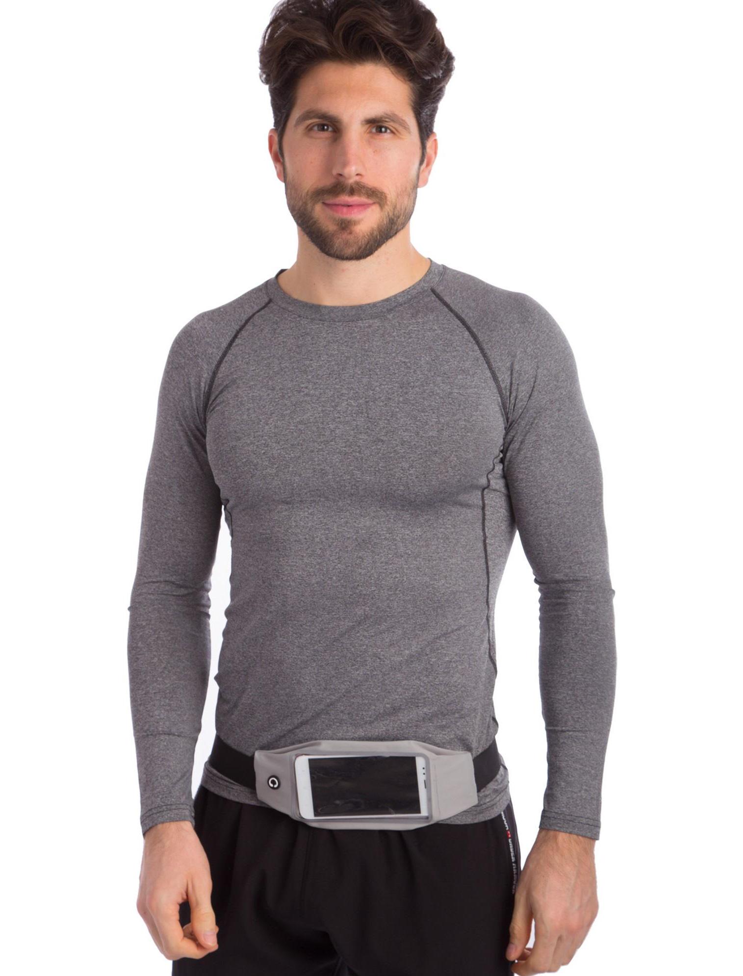 Спортивная сумка пояс Zelart RUNNING WAISTPACK SP-Sport GA-506 с сенсорным экраном Серый (DR002159)