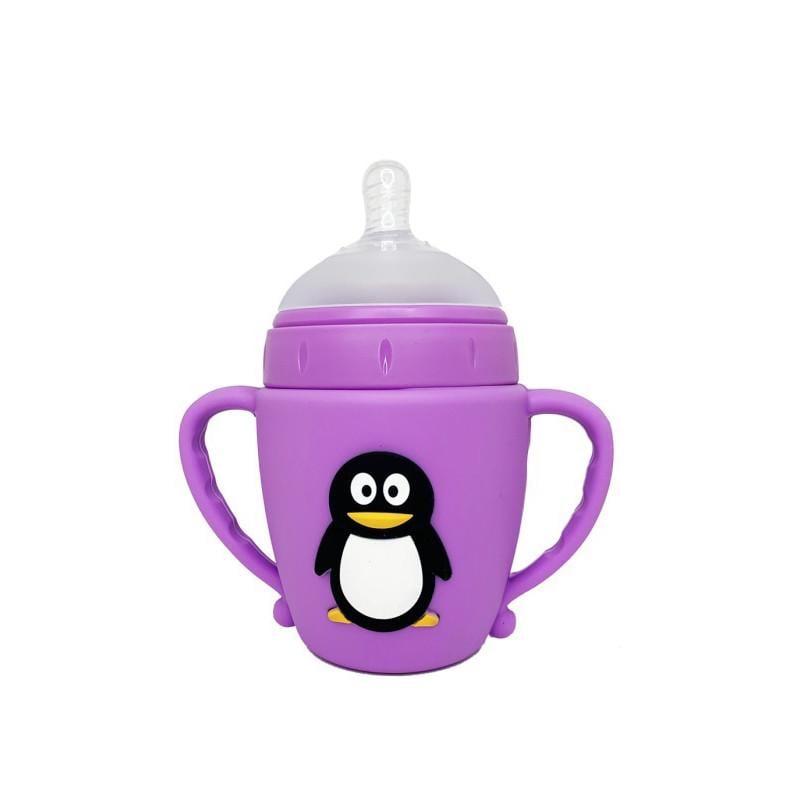 Бутылка детская пластиковая с ручками Пингвин Фиолетовый (FG-130-P-99)