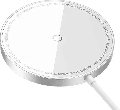 Зарядное устройство беспроводное BASEUS Simple Mini3 Magnetic Wireless Charger CCJJ040012 15W Silver - фото 2