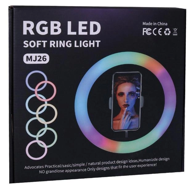 Кільцева лампа MJ26 Led RGB USB з тримачем для телефону 26 см (17928409) - фото 2