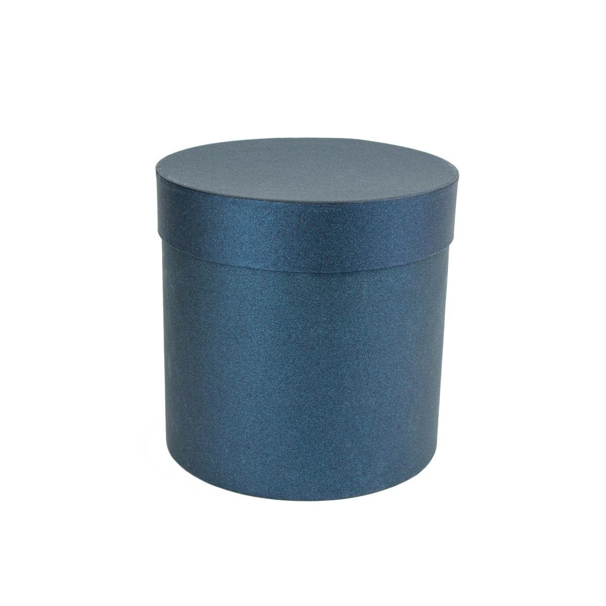 Коробка Perfectbox цилиндрическая перламутровая 16х15х15 см Темно-синий (1516в6)