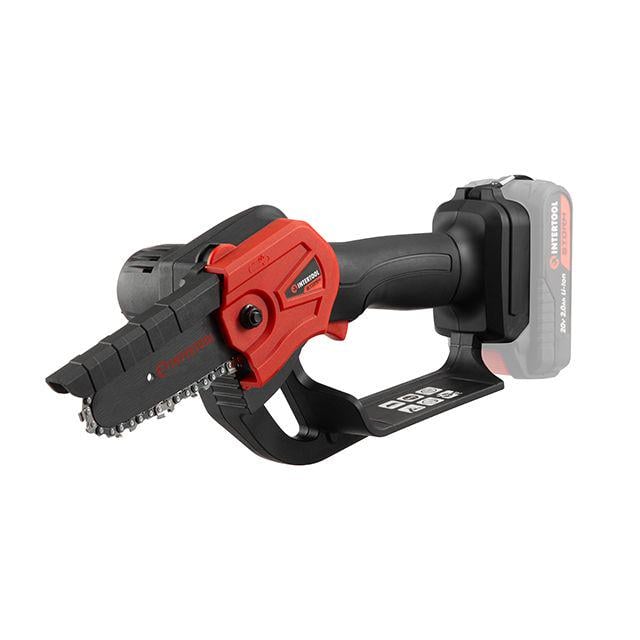 Міні-пилка ланцюгова акумуляторна 20 В, шина 10 см, 4 м/с, без ЗП та АКБ, STORM Intertool WT-9110