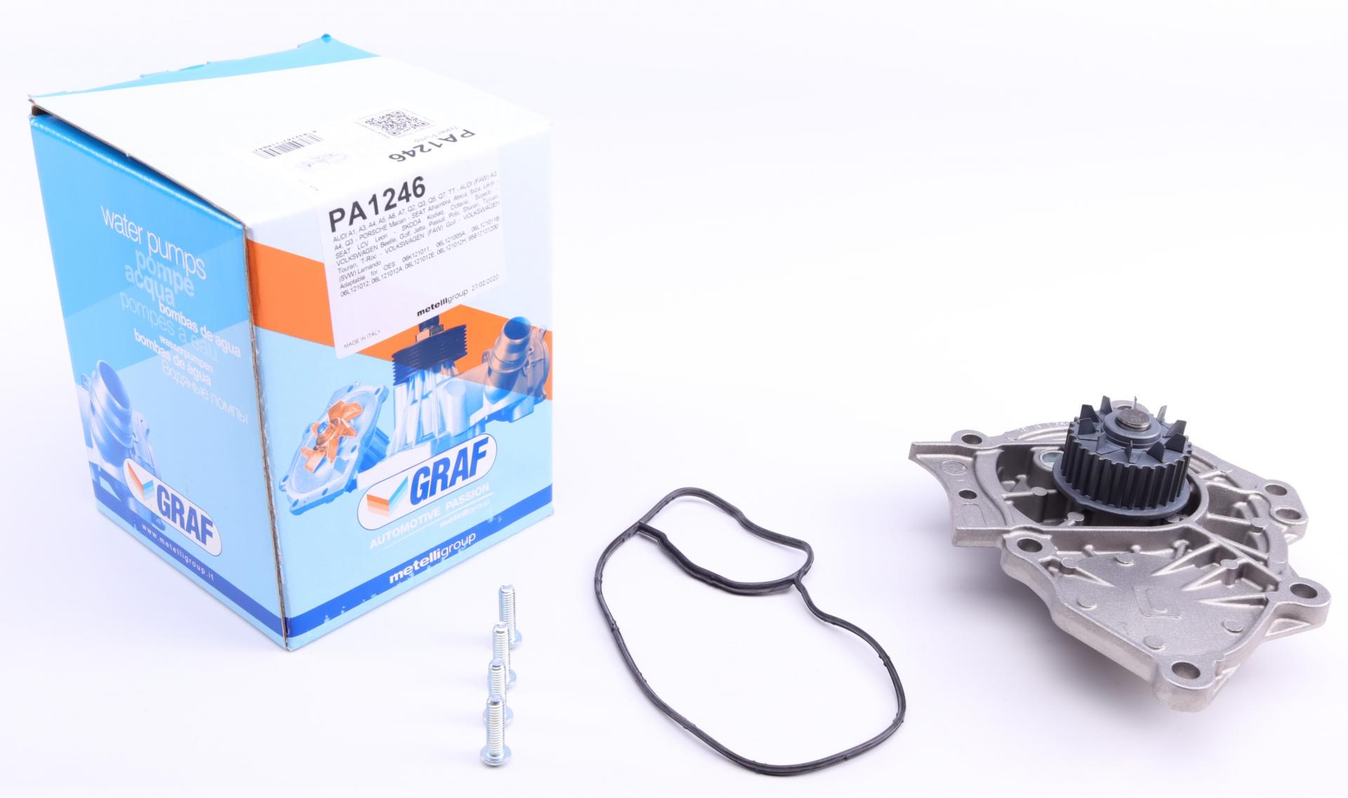 Водяна помпа Graf Audi A3-A7/VW Golf VII/Passat VIII/Skoda Octavia IV 1.8-2.0TSI/TFSI 12- 29zB/B 5 лопастей (PA1246)