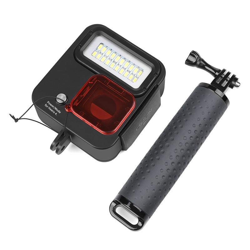 Бокс металлический водонепроницаемый с Led светом для экшн камер GoPro Hero 4 5 6 7 XTGP435