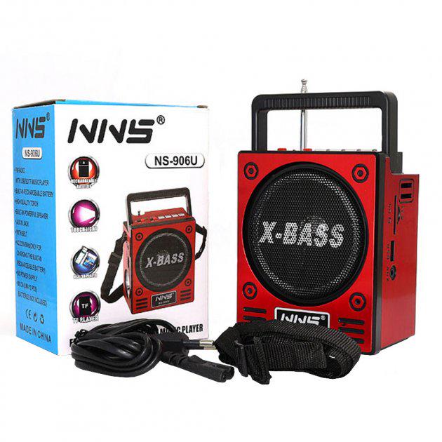 Радіоприймач NNS NS-906 USB/SD/FM MP3 з акумулятором та ліхтарем - фото 4