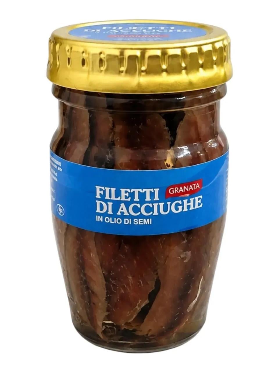 Анчоусы Az Granata Filetti di Accuiughe в масле 80 г