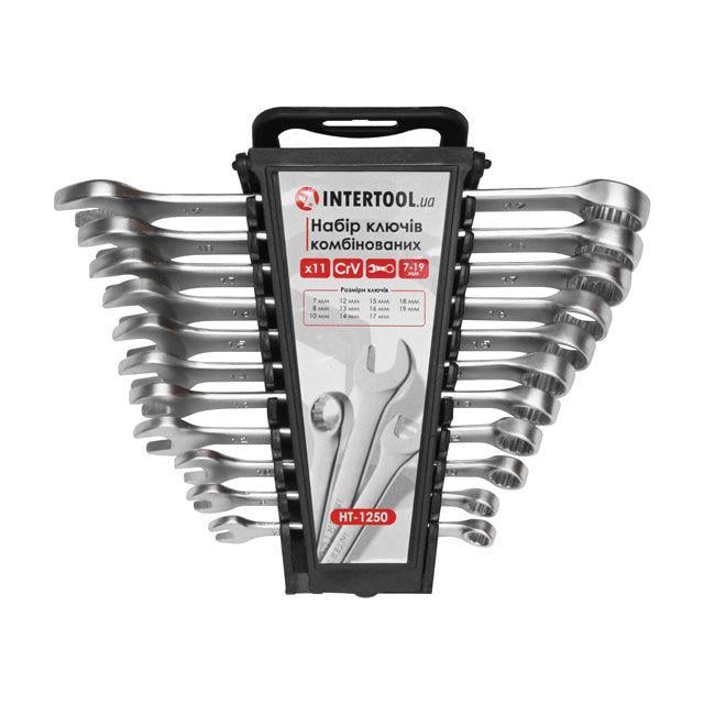 Набір ключів комбінованих Intertool HT-1250 11 од. 7-19 мм Cr-V