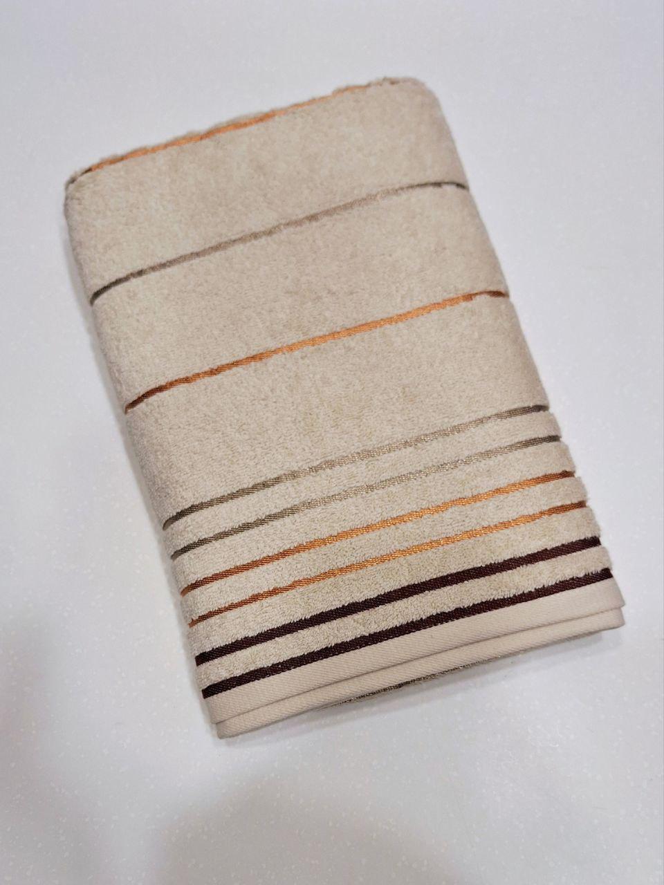 Полотенце банное махровое Parisa Stripe Cotton 70х140 см Кремовый (937)