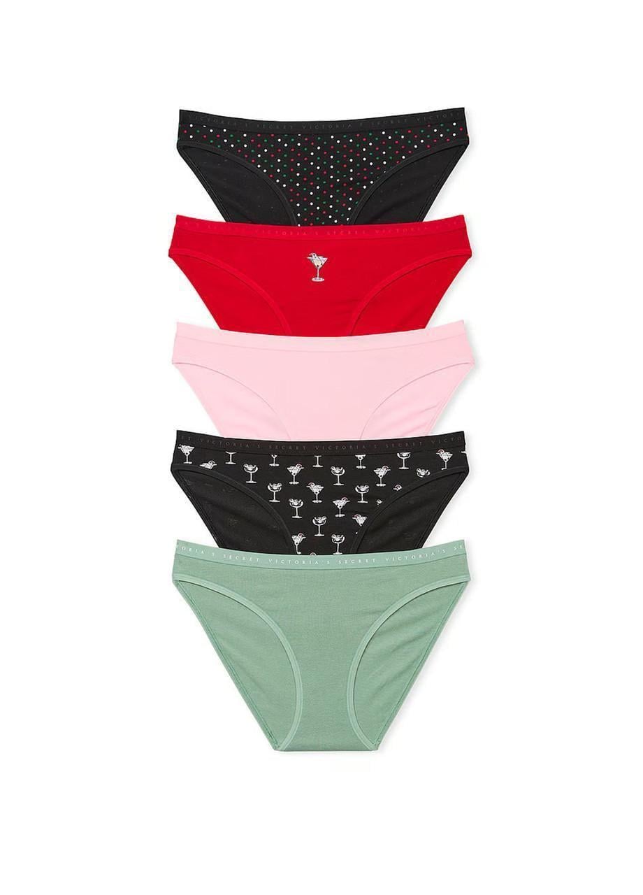 Набір трусиків Victoria's Secret Cotton бікіні M Різнокольоровий (2468415802)