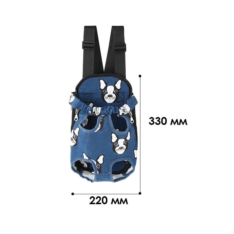Рюкзак-кенгуру для животных Lesko SY210814 Dog M Blue - фото 5 Рюкзак-кенгуру для животных Lesko SY210814 Dog M Blue - фото 5