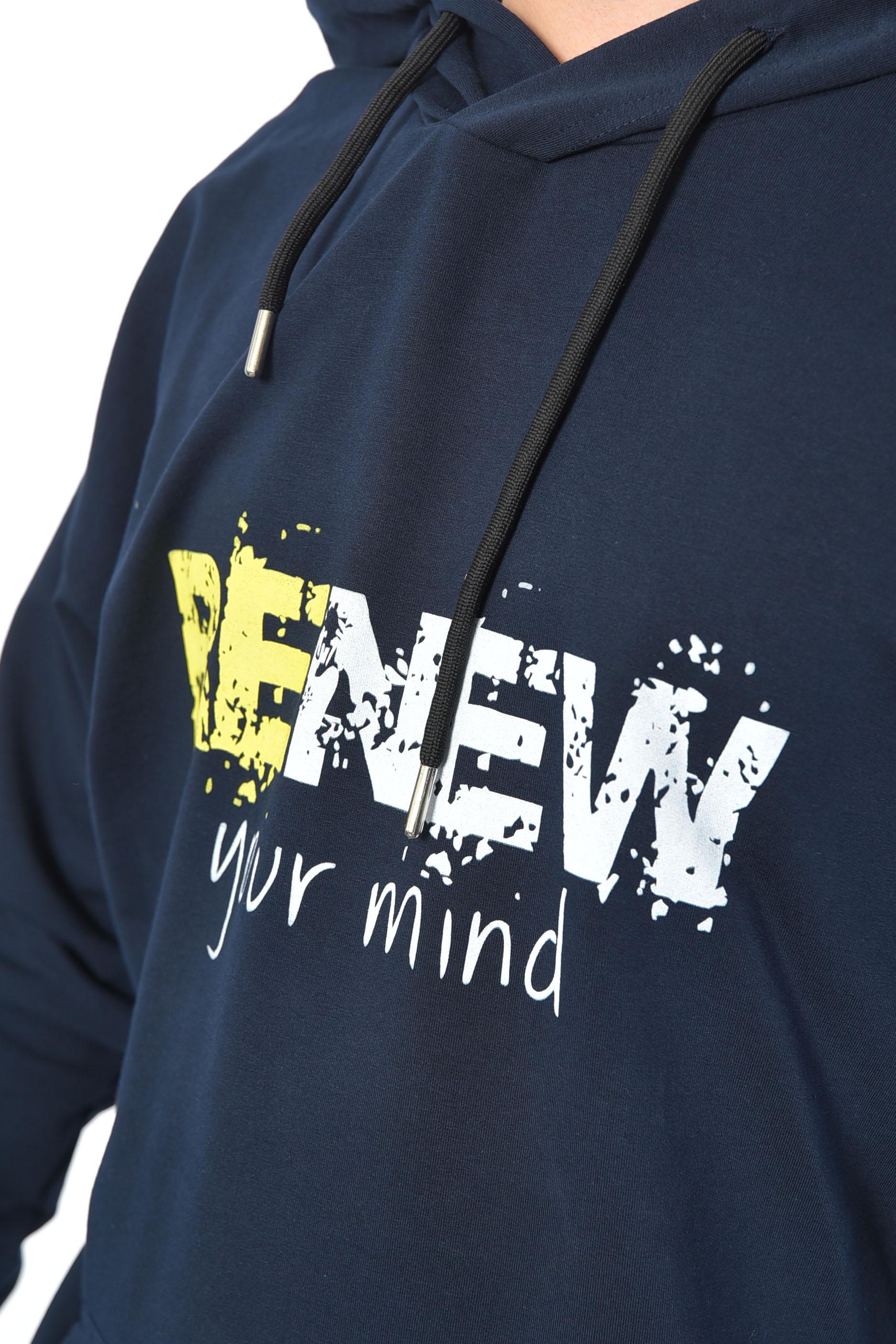 Худи мужское M Темно-синий (189907) - фото 4