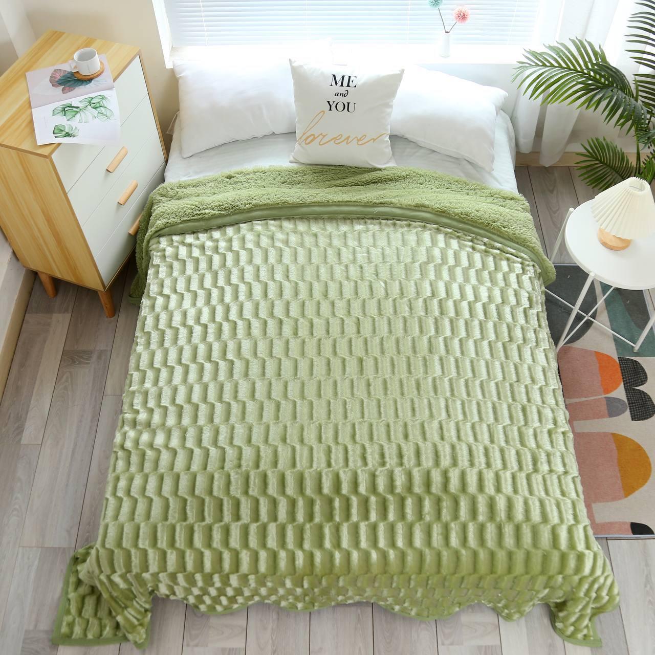 Плед-трава євро 220х240 см Оливковий (Д-am-norka-001) - фото 1 Плед-трава євро 220х240 см Оливковий (Д-am-norka-001) - фото 1