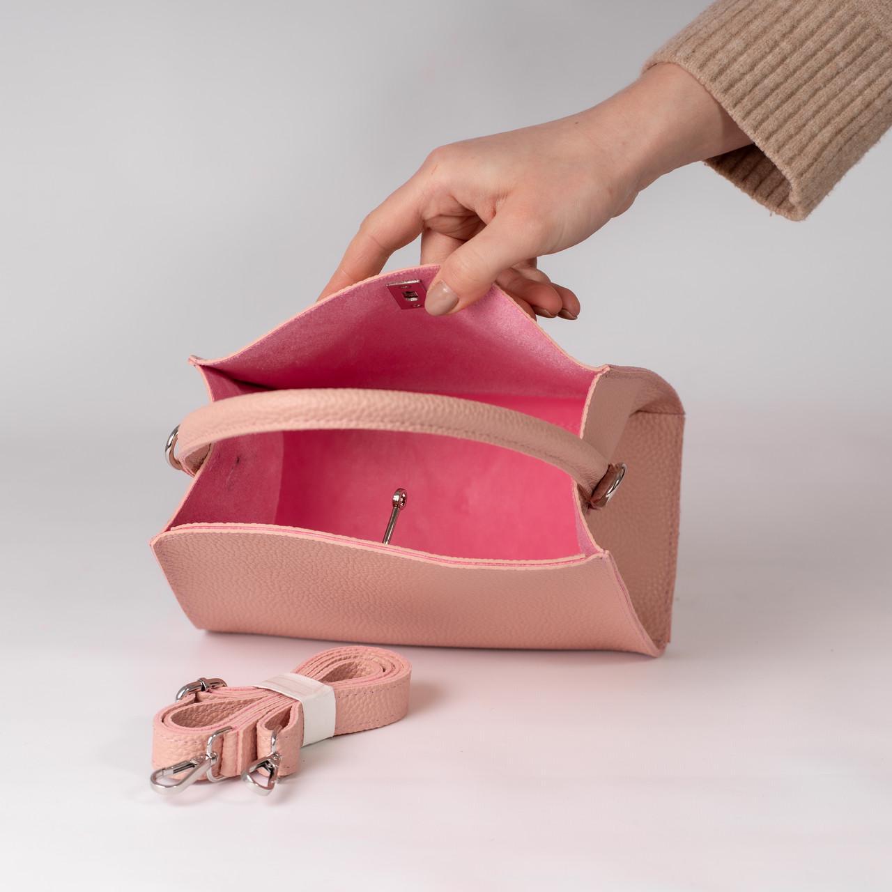 Сумка женская кросс-боди XENIA № 09-24 Пудровый - фото 4