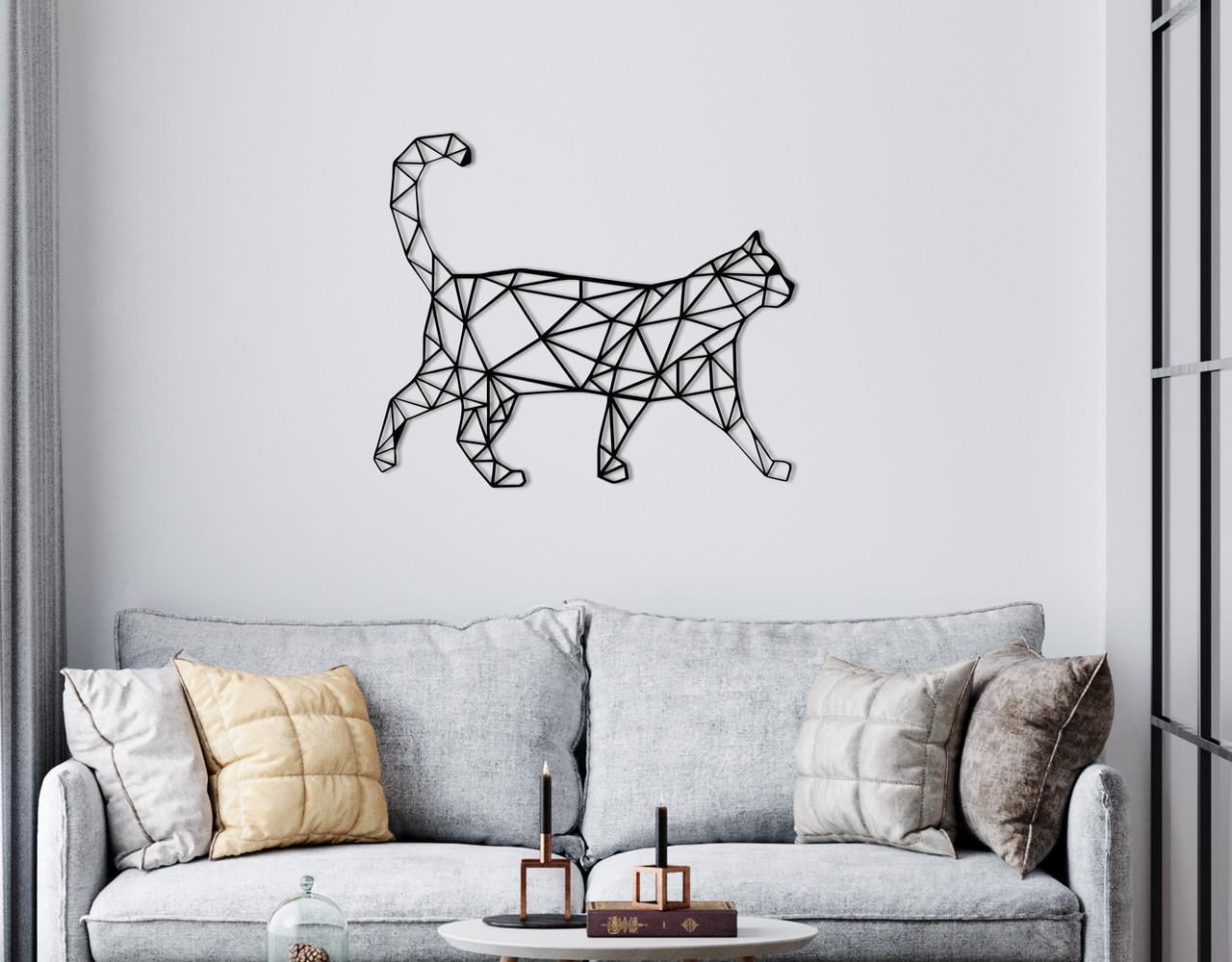 Декоративное панно на стену Upwood Decor Cat 2 35х41,3 см Black (1585045077)