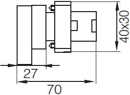 Переключатель TechnoSystems XB2-BJ41 1NO I-0 длинная рукоятка с самовозвратом (5500268) - фото 2