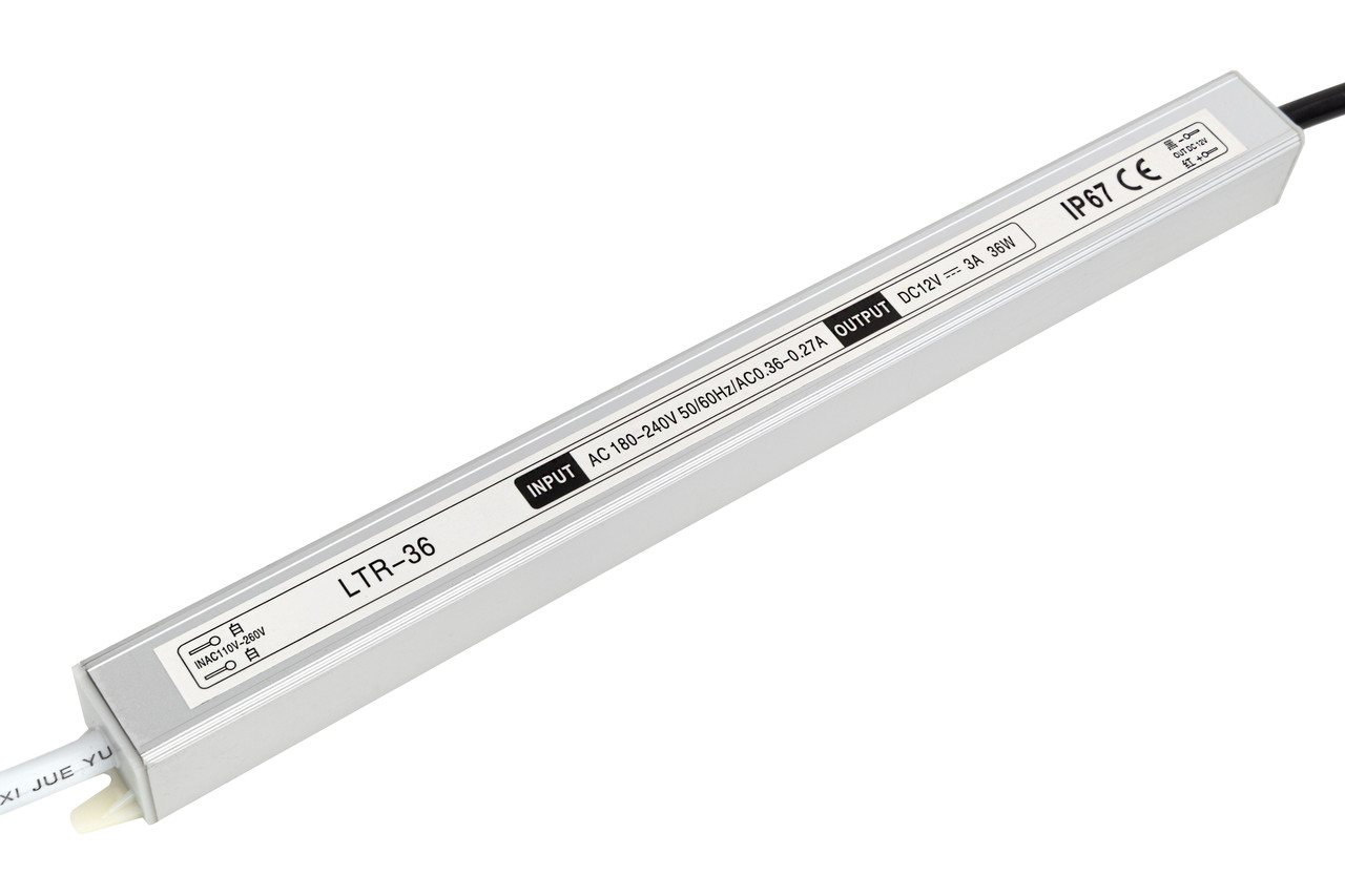 Блок питания для светодиодной ленты слим IP68 12V 36W (28260)