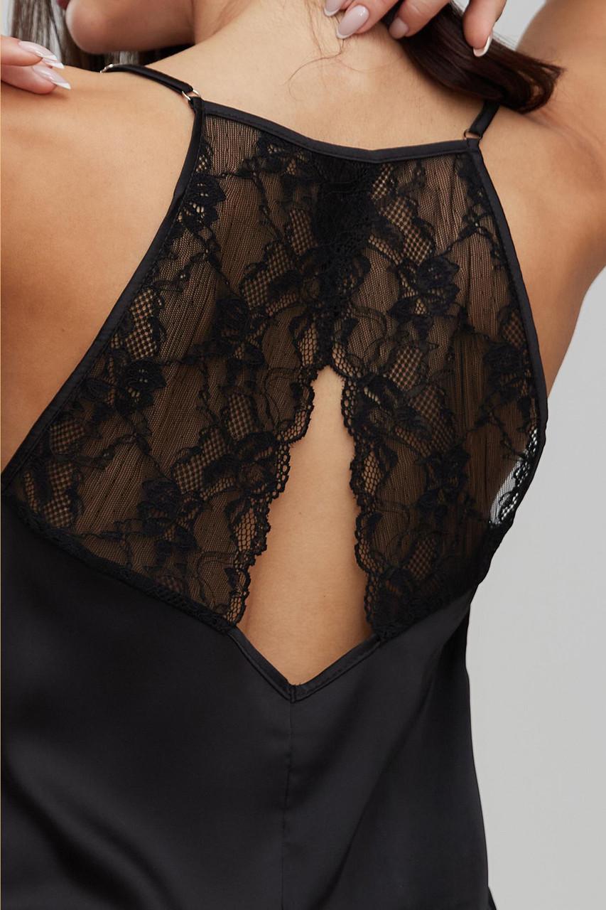 Комплект домашний Julia Ulich майка с кружевом/шорты M Черный (7026_25) - фото 4 Комплект домашний Julia Ulich майка с кружевом/шорты M Черный (7026_25) - фото 4