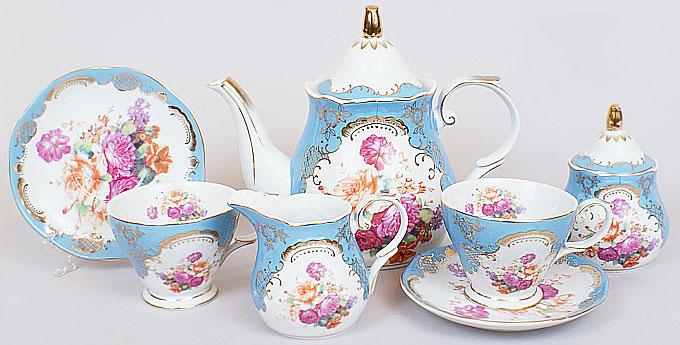 Чайный сервиз Gold Tea Blue 15 пр. 200 мл (BD-282-C84)