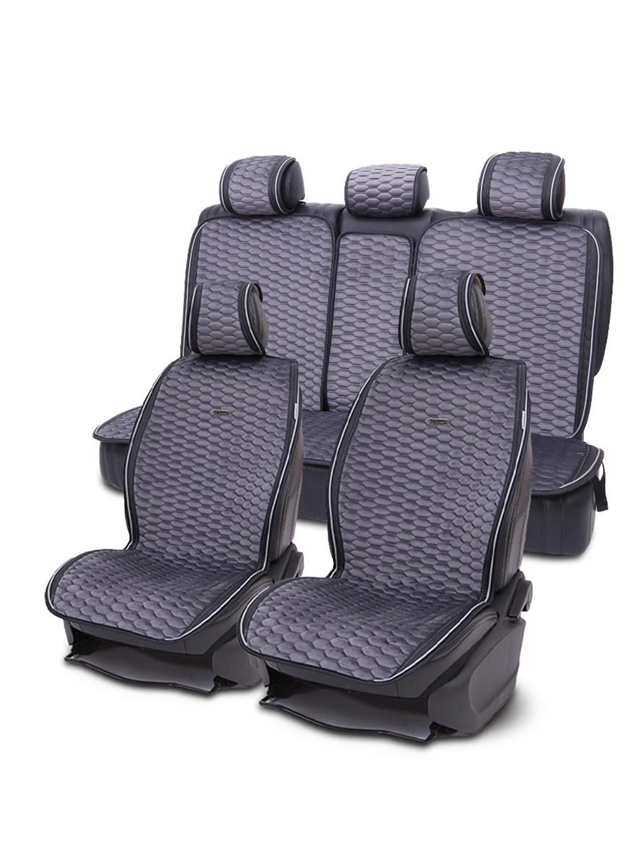 Накидки-чехлы AUAU Romeo на сиденье для Nissan X-TRAIL 2014-2021 T32 Серый (UARomK12253)