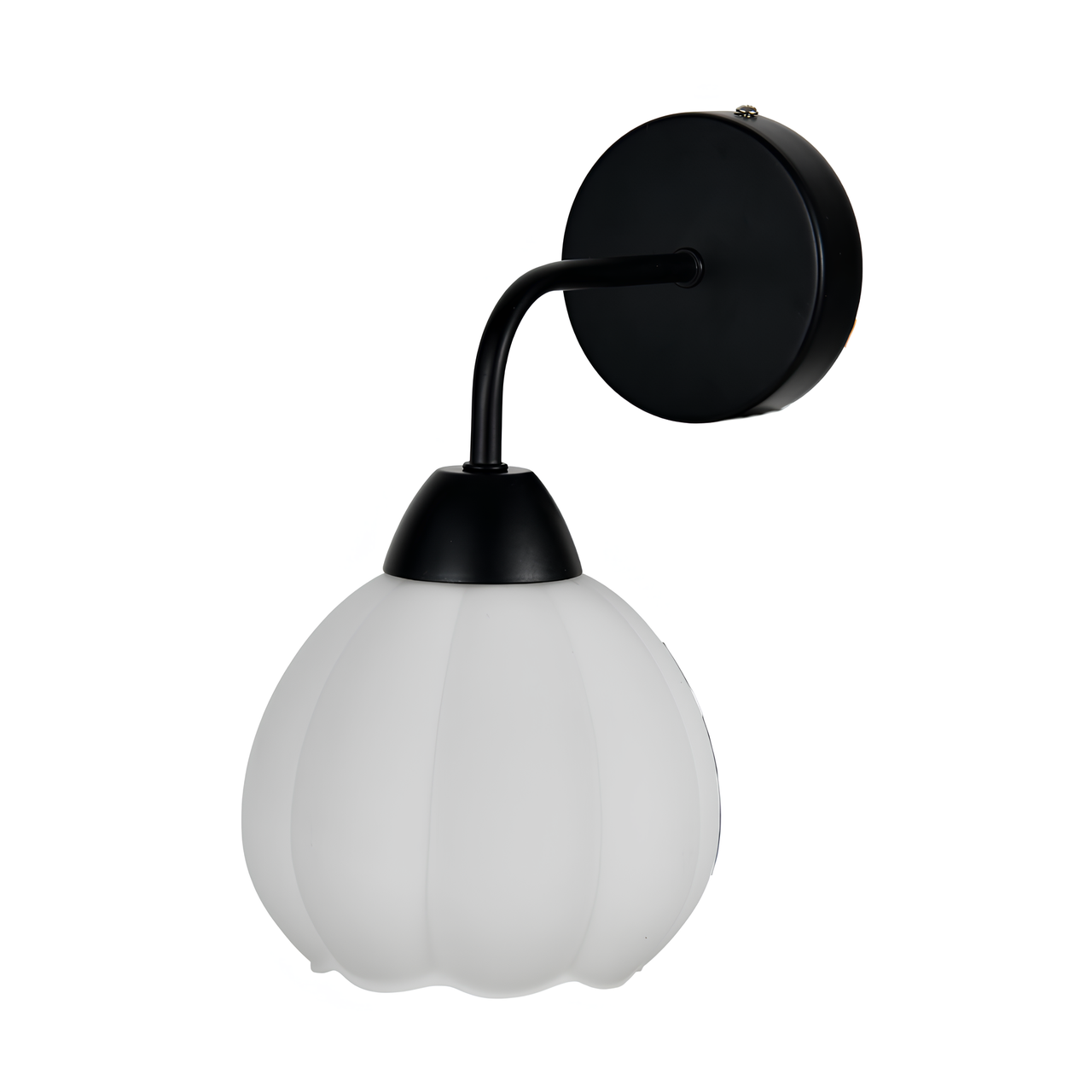 Бра Valeso со стеклянным плафоном под лампу Е27 Черный (BD665-1 BK)