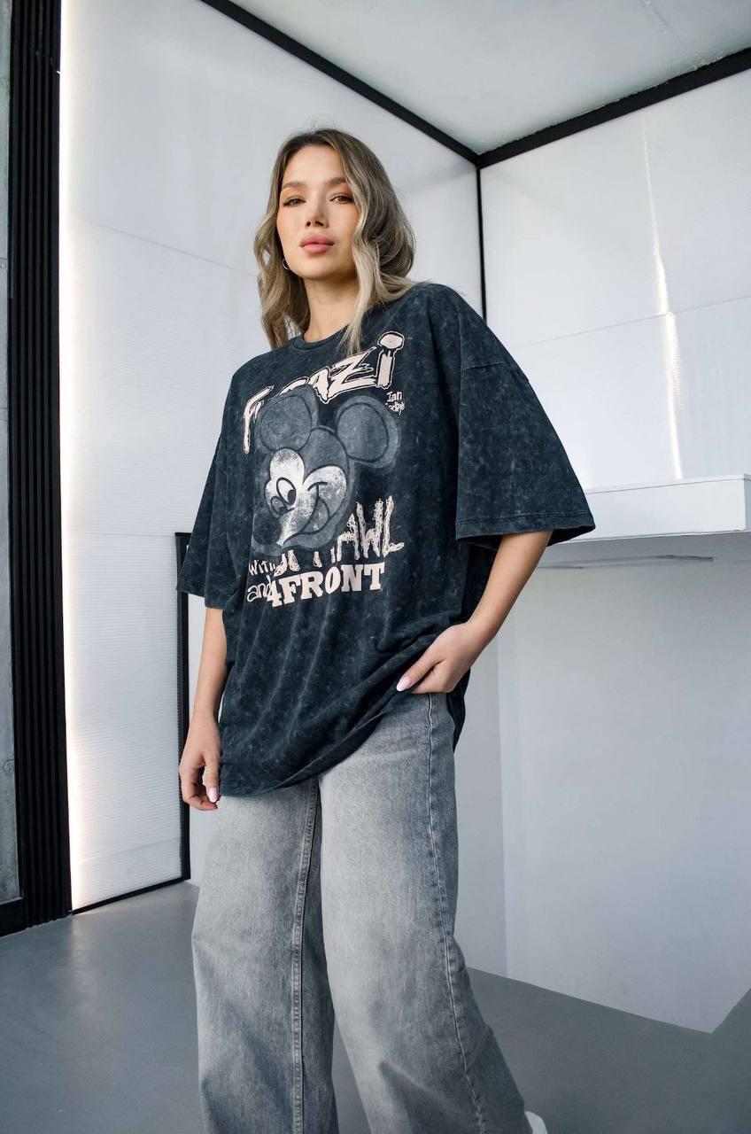 Футболка варьонка оверсайз One size Сірий - фото 3