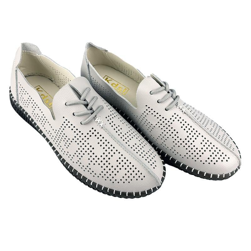 Мокасини жіночі перфорована шкіра 8006-30 p. 42 26,2 см Сірий