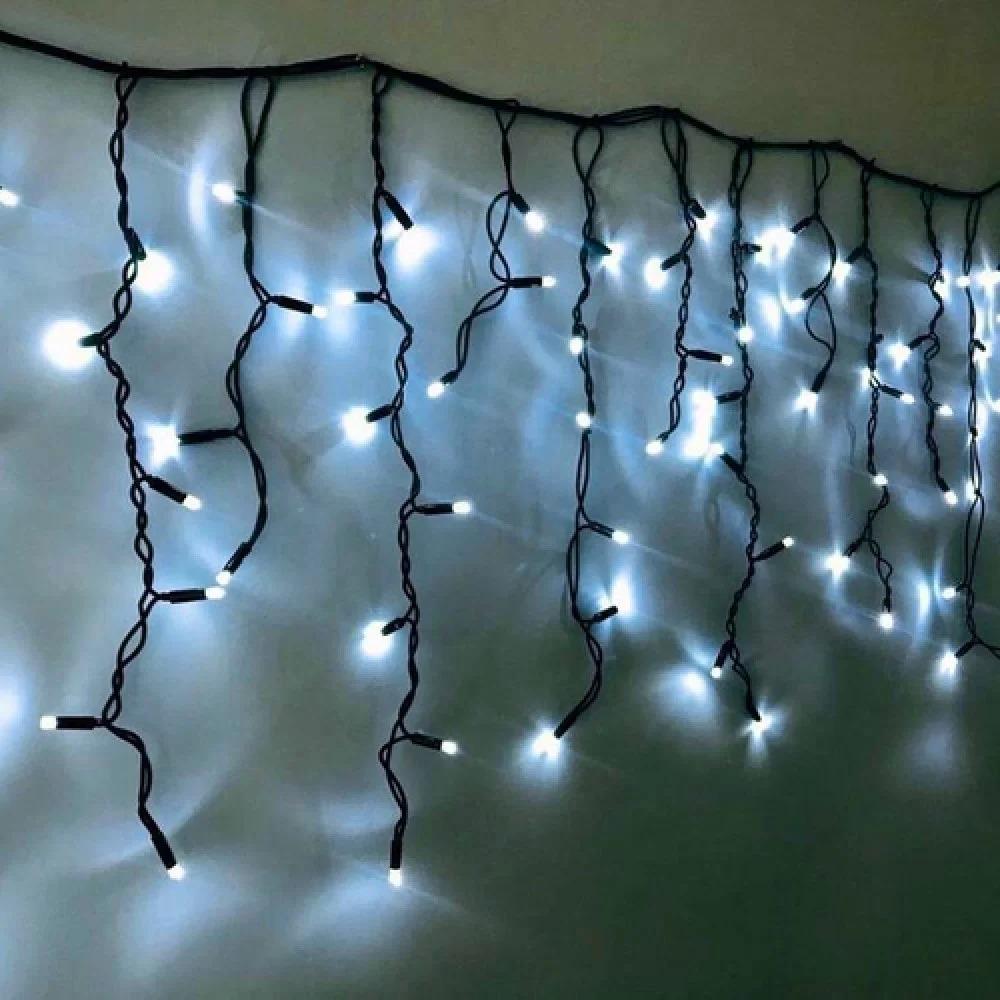 Гирлянда уличная бахрома LED 160 Flash Холодный Белый, черный провод 1-164, 1-77