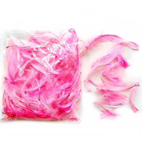 Пір'я для декору натуральне 12 г Рожевий