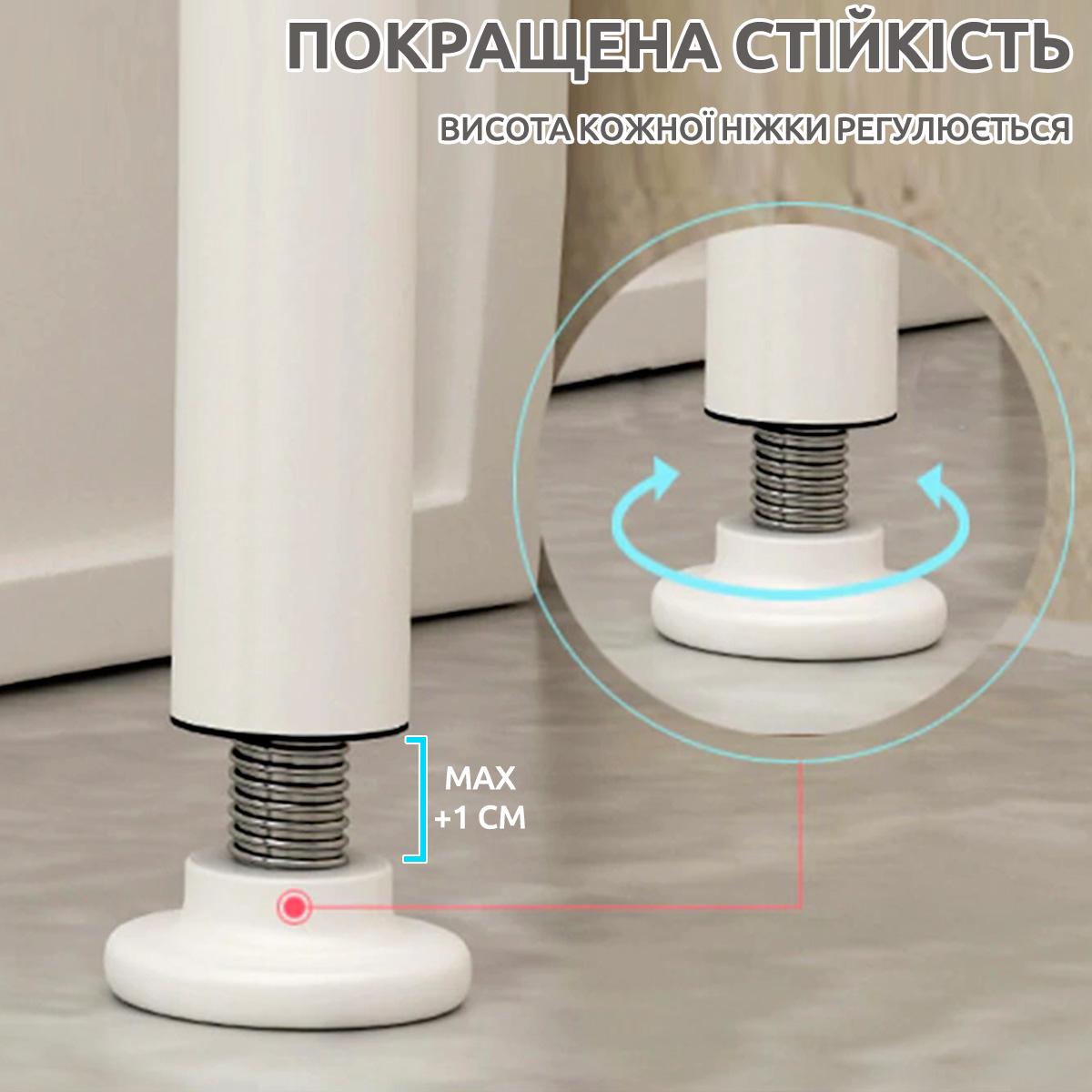 Полиця-стелаж над пральною машиною Multi Corner Shelf TM-021 Білий - фото 4