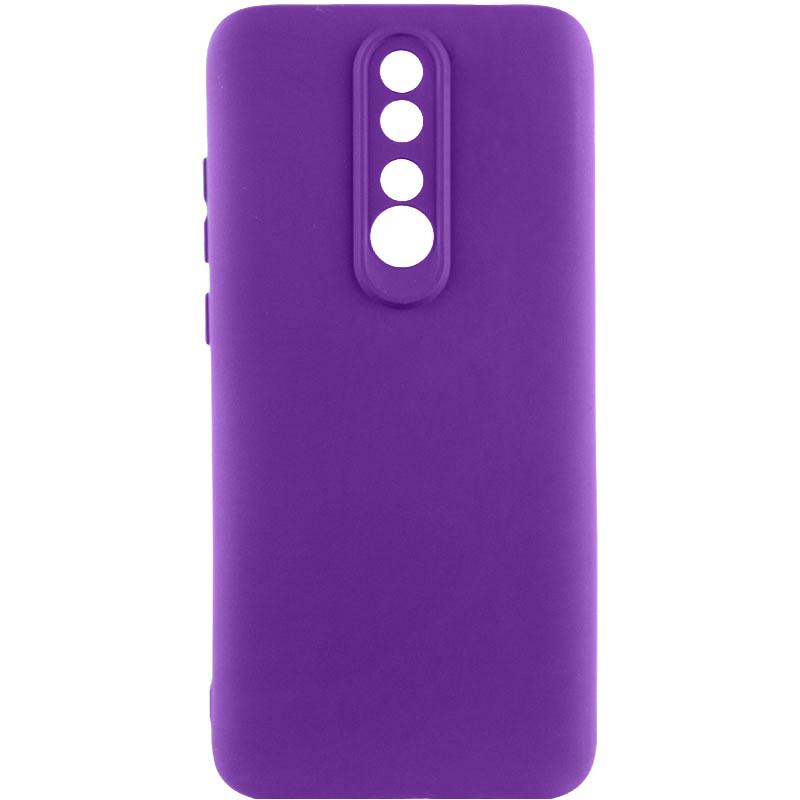Противоударный чехол TPU GETMAN Liquid Silk Full Camera для Xiaomi Redmi 8 Фиолетовый / Purple