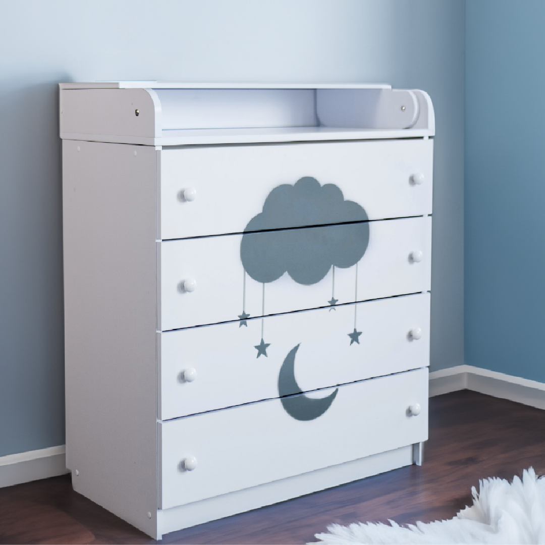 Комплект детской мебели Dominanta Кроватка детская и пеленальный комод Белый/Серый (Компл. ХМ) - фото 3 Комплект детской мебели Dominanta Кроватка детская и пеленальный комод Белый/Серый (Компл. ХМ) - фото 3