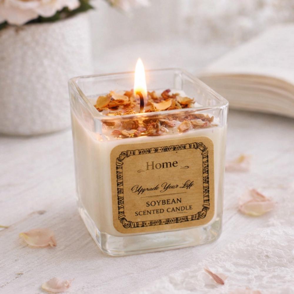 Аромасвічка у скляному стакані з кришечкою Rose 360 г 7x7x7,5 см (37-116650)