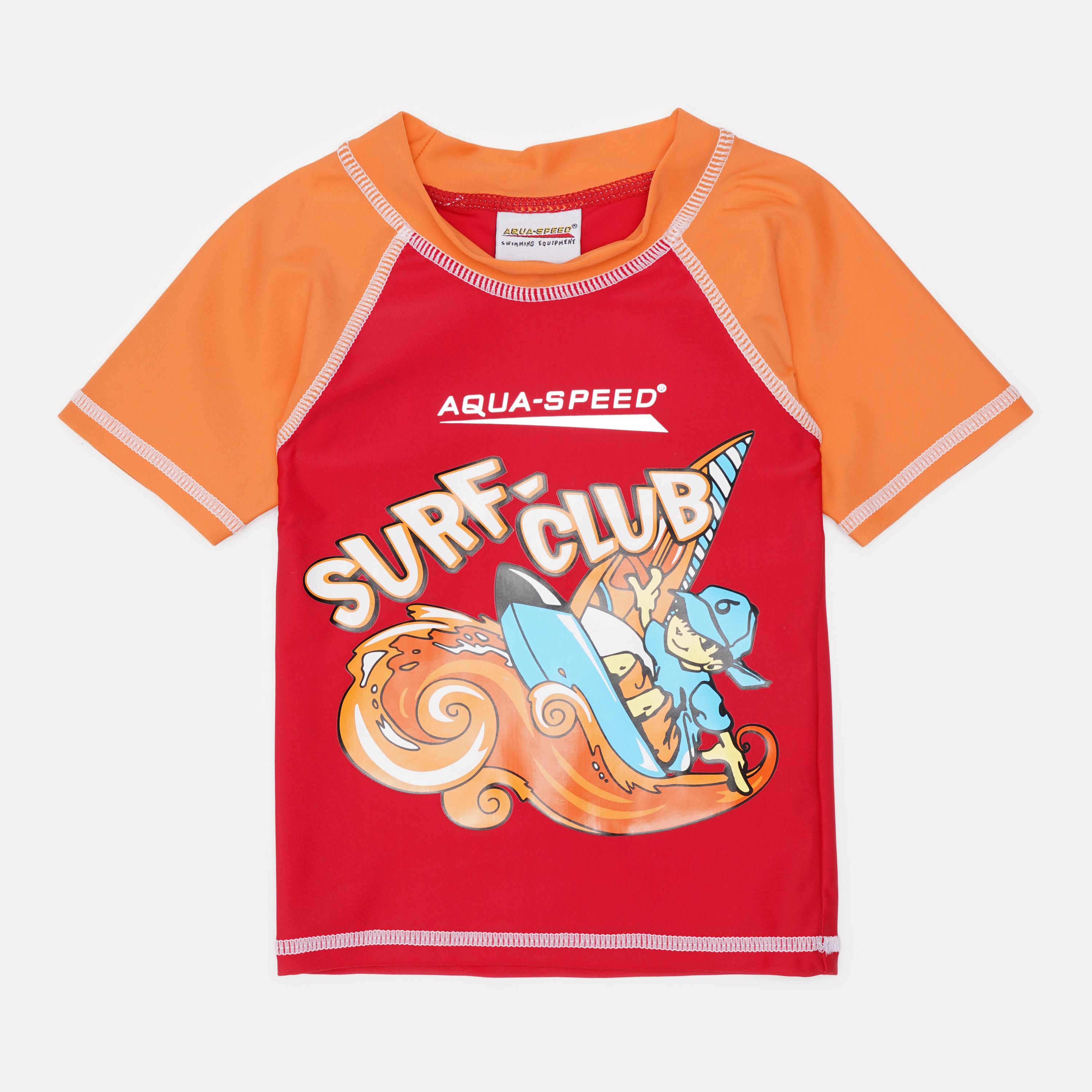 Футболка для плавания Aqua Speed SURF-CLUB T-SHIRT 2024 383-31 110 см Красный/Оранжевый (5908217620248)