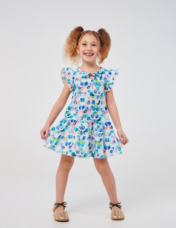 Платье детское для девочки Smil 100 cotton ситец 98 см Шарики (120350)