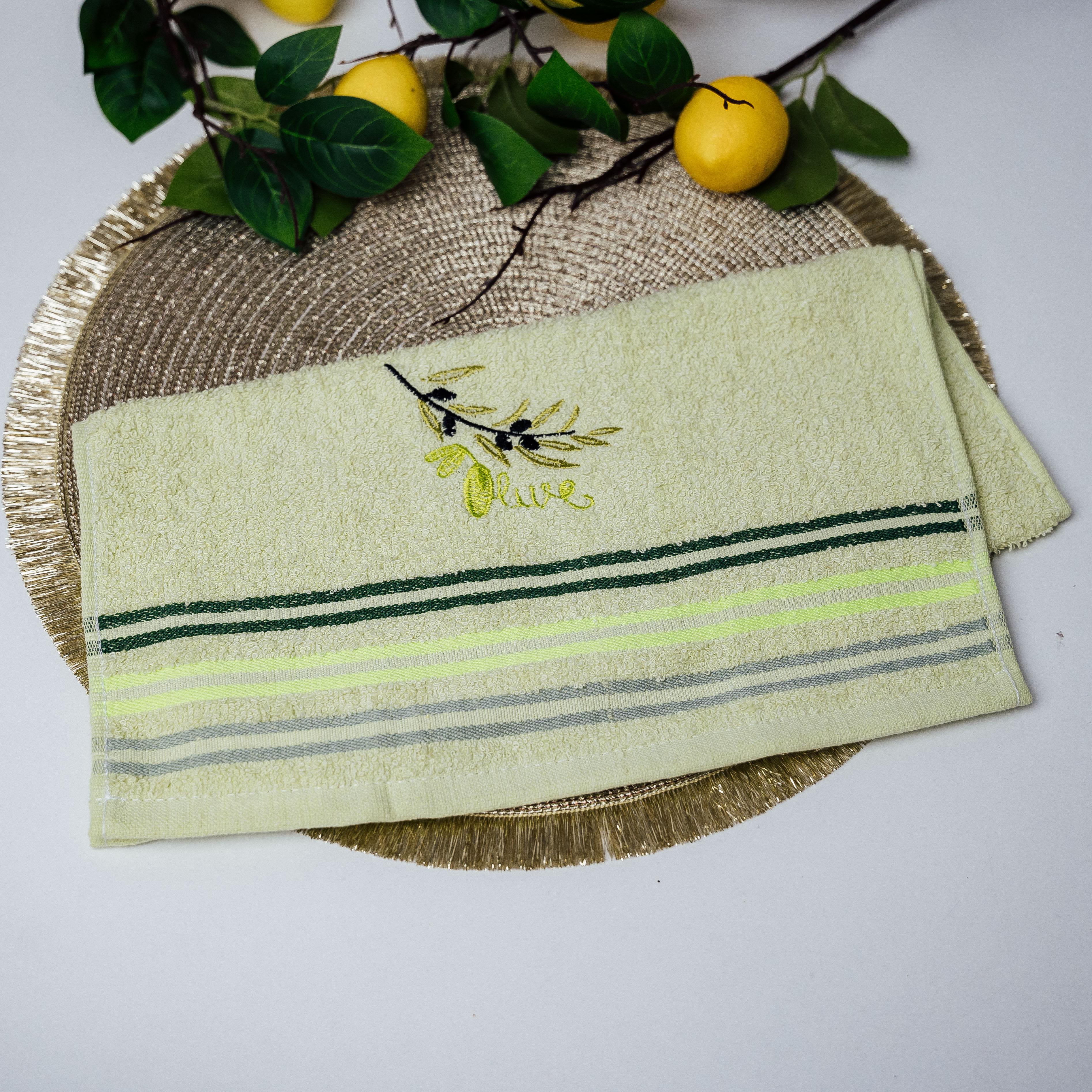 Полотенце для рук Оливка 25x50 см Светло-зеленый (4058)