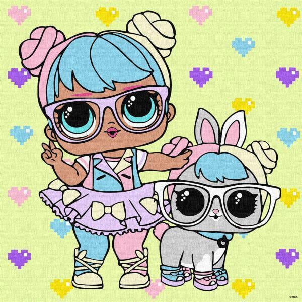 Картина номерів Ideyka L.O.L. Surprise! TroopSurprise BonBon With HopHop 40x40 см (KHO6288)