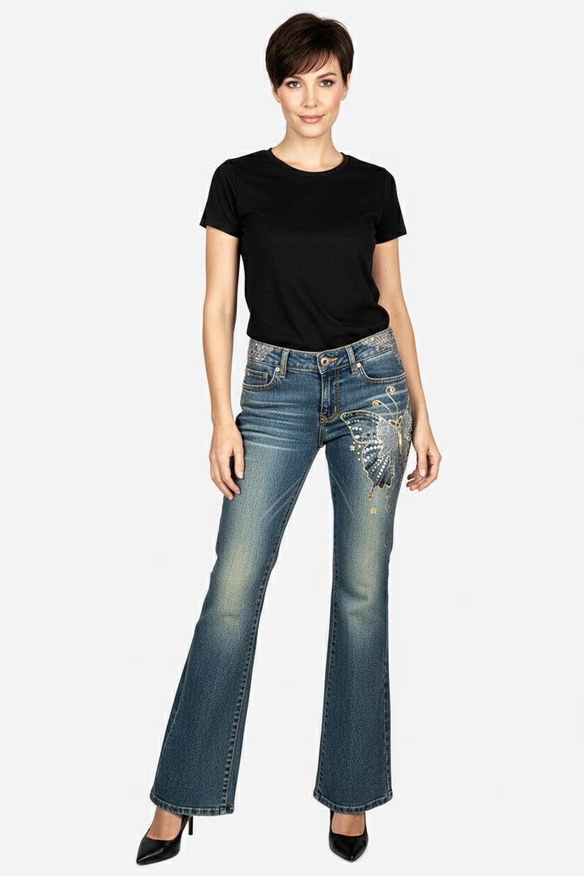 Джинсы женские Tantra S-1460 винтажные р. 42 Синий (17852184) Джинсы женские Tantra S-1460 винтажные р. 42 Синий (17852184)