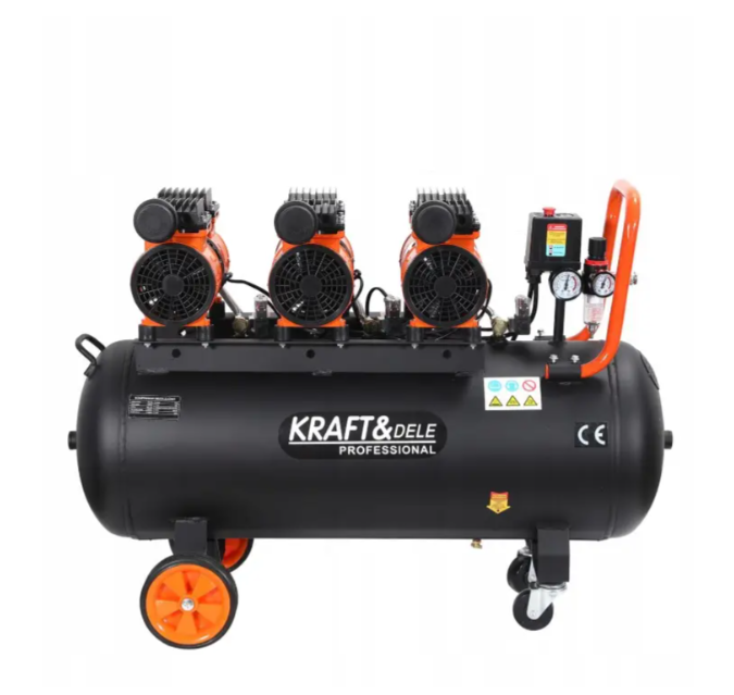 Компрессор безмасляный Kraft&Dele KD1394 100 л 3x1500 Вт 230 В (29535978) - фото 2 Компрессор безмасляный Kraft&Dele KD1394 100 л 3x1500 Вт 230 В (29535978) - фото 2